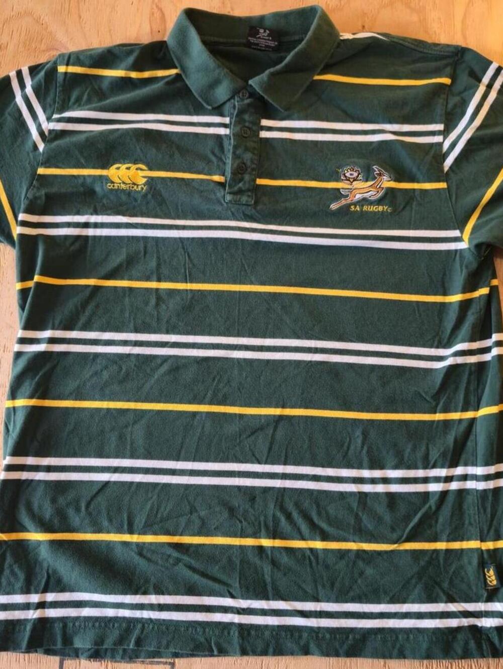 Vintage 90s Canterbury South Africa Springboks Rugby Polo Sz 2XL